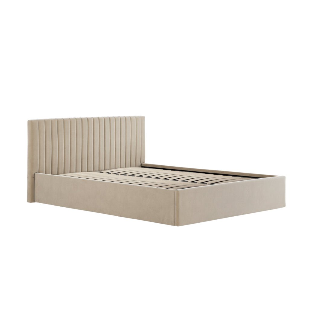 Antigua Ottoman Storage Beige Bed Frame - Furniturezone
