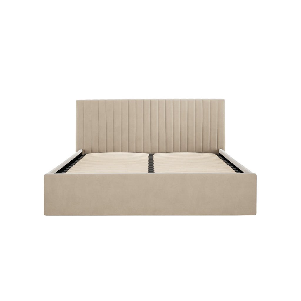 Antigua Ottoman Storage Beige Bed Frame - Furniturezone