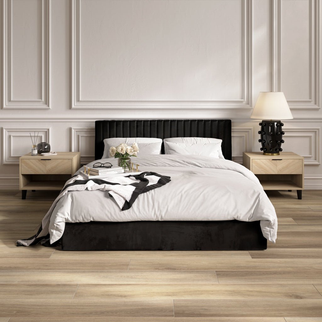 Antigua Ottoman Storage Black Bed Frame - Furniturezone