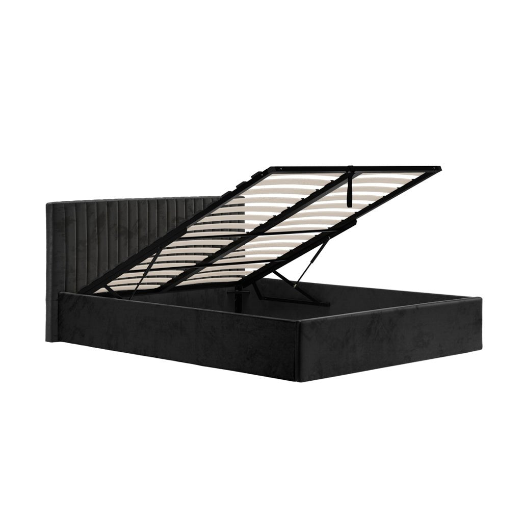 Antigua Ottoman Storage Black Bed Frame - Furniturezone