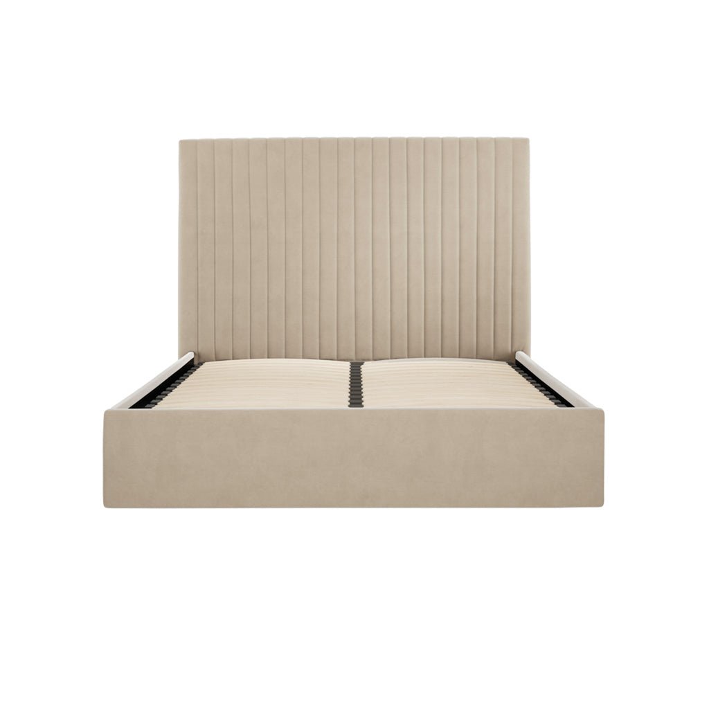 Antigua Tall Ottoman Storage Beige Bed Frame - Furniturezone