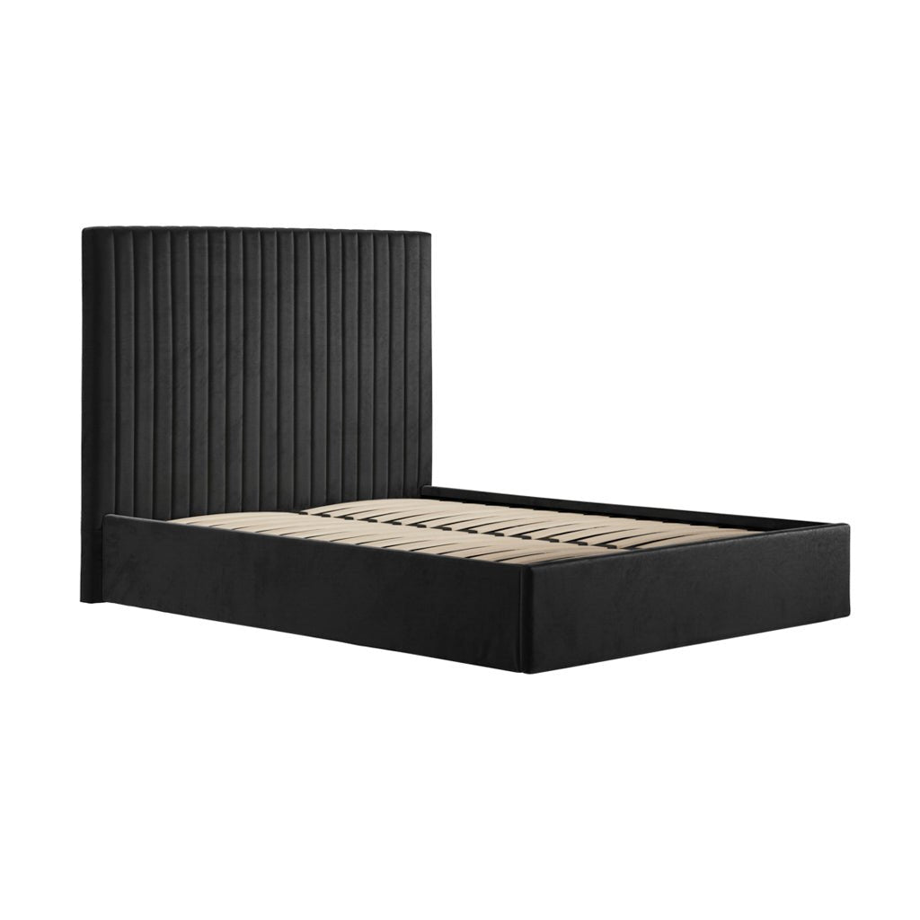 Antigua Tall Ottoman Storage Black Bed Frame - Furniturezone