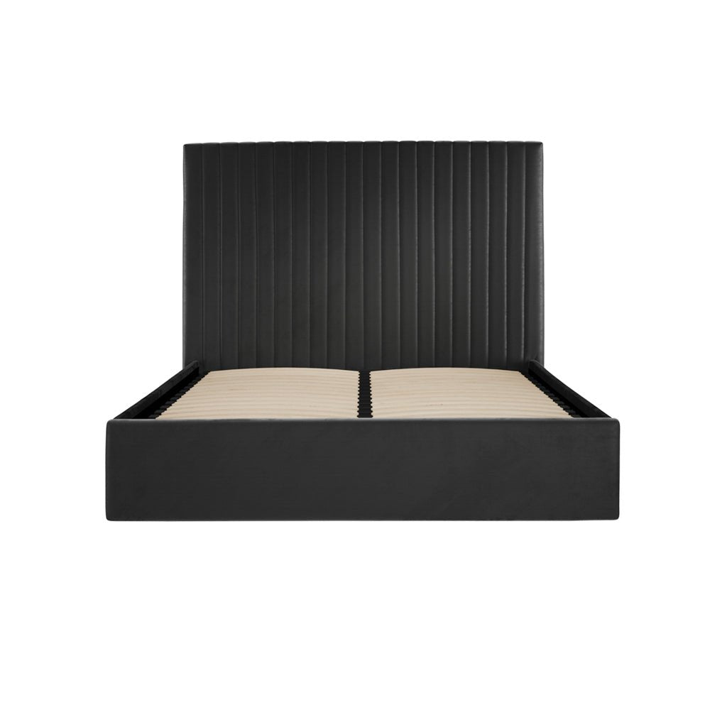 Antigua Tall Ottoman Storage Black Bed Frame - Furniturezone