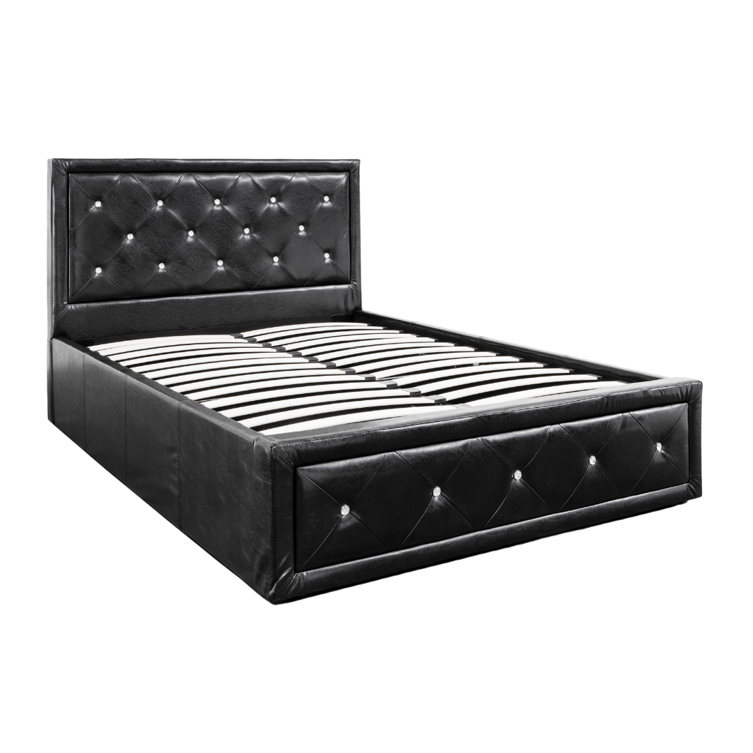 Asma Double Faux Leather Ottoman Bed Frame - Furniturezone