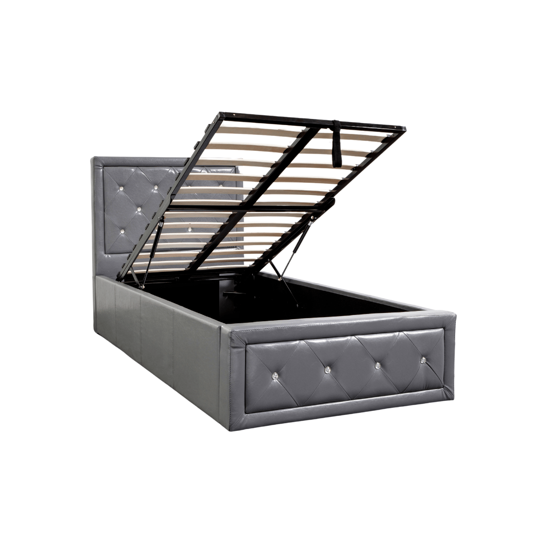 Asma Double Faux Leather Ottoman Bed Frame - Furniturezone