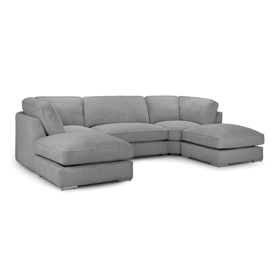 Barnaby Boucle Fabric U - Shape Sofa - Furniturezone
