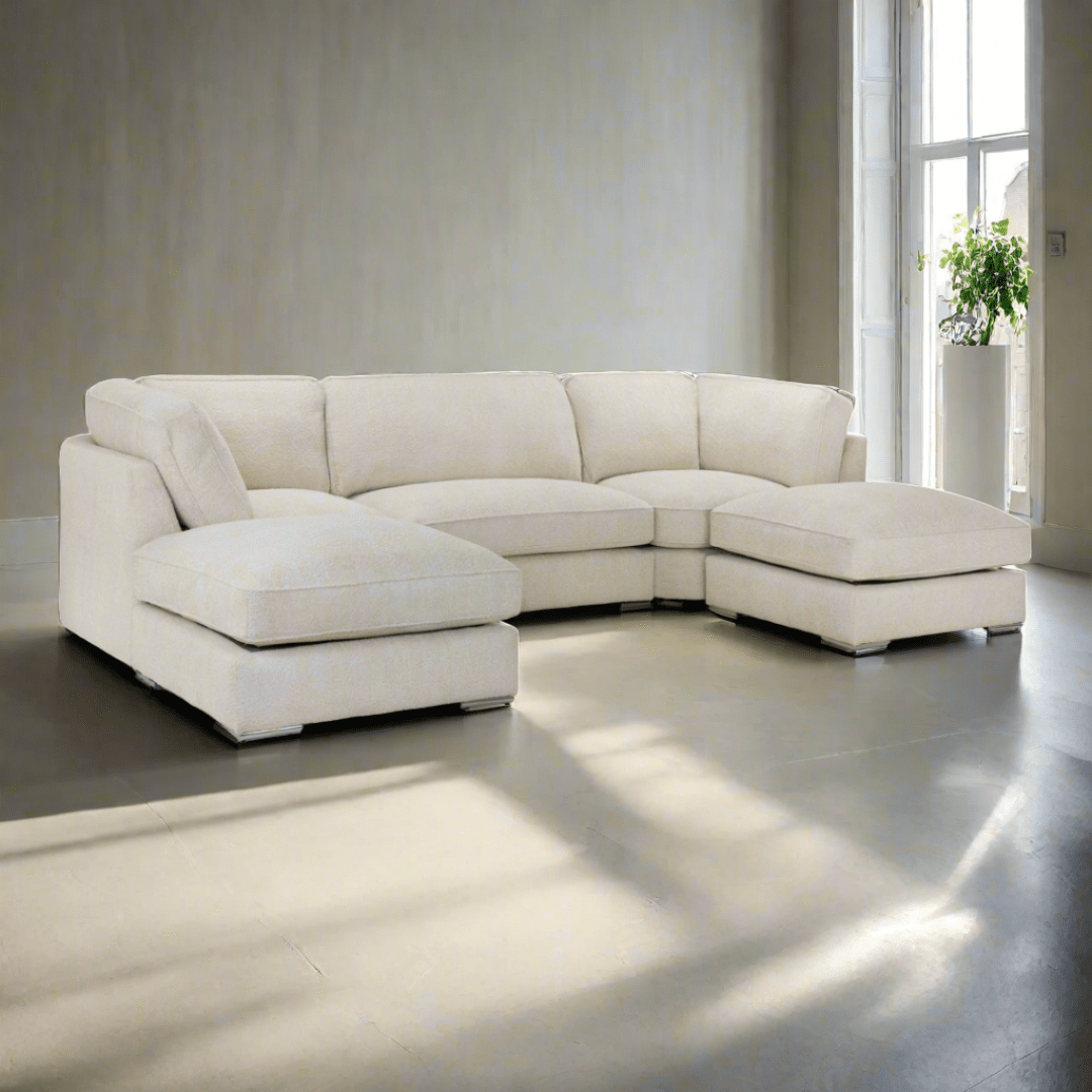 Barnaby Boucle Fabric U - Shape Sofa - Furniturezone