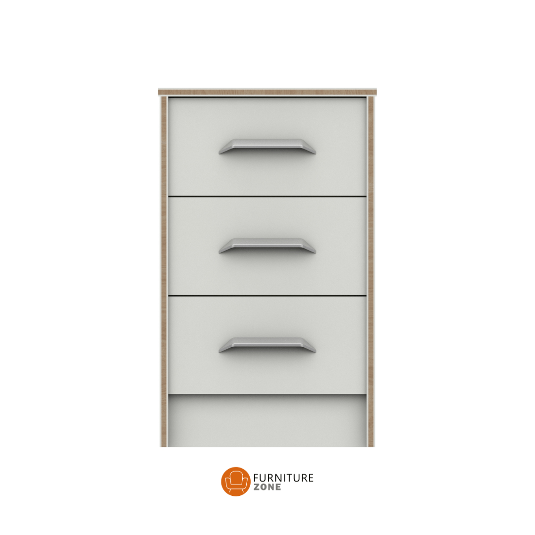 Barter 3 Drawer Bedside (Assembled) - Furniturezone