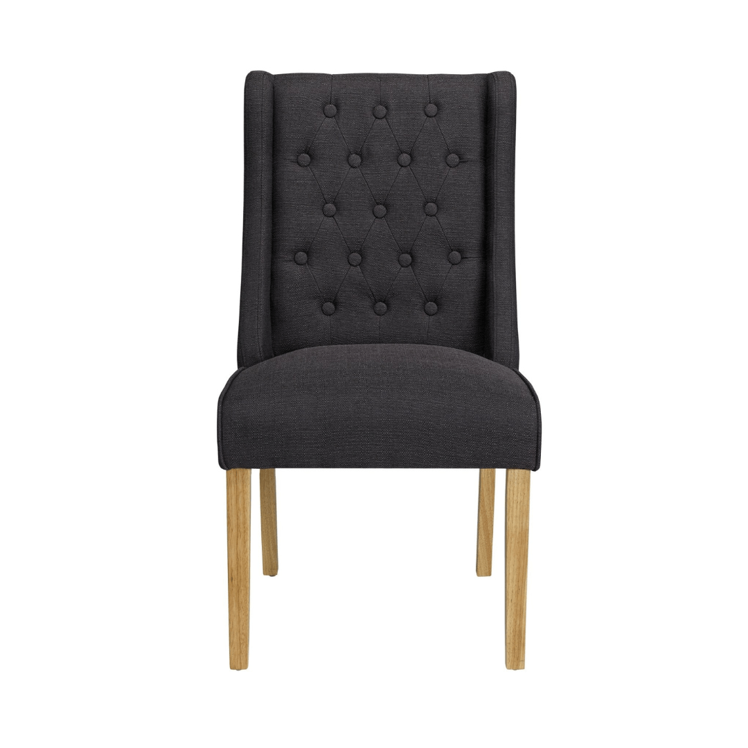 Bella Charcoal Dining Chair (Pack of 2) - Furniturezone
