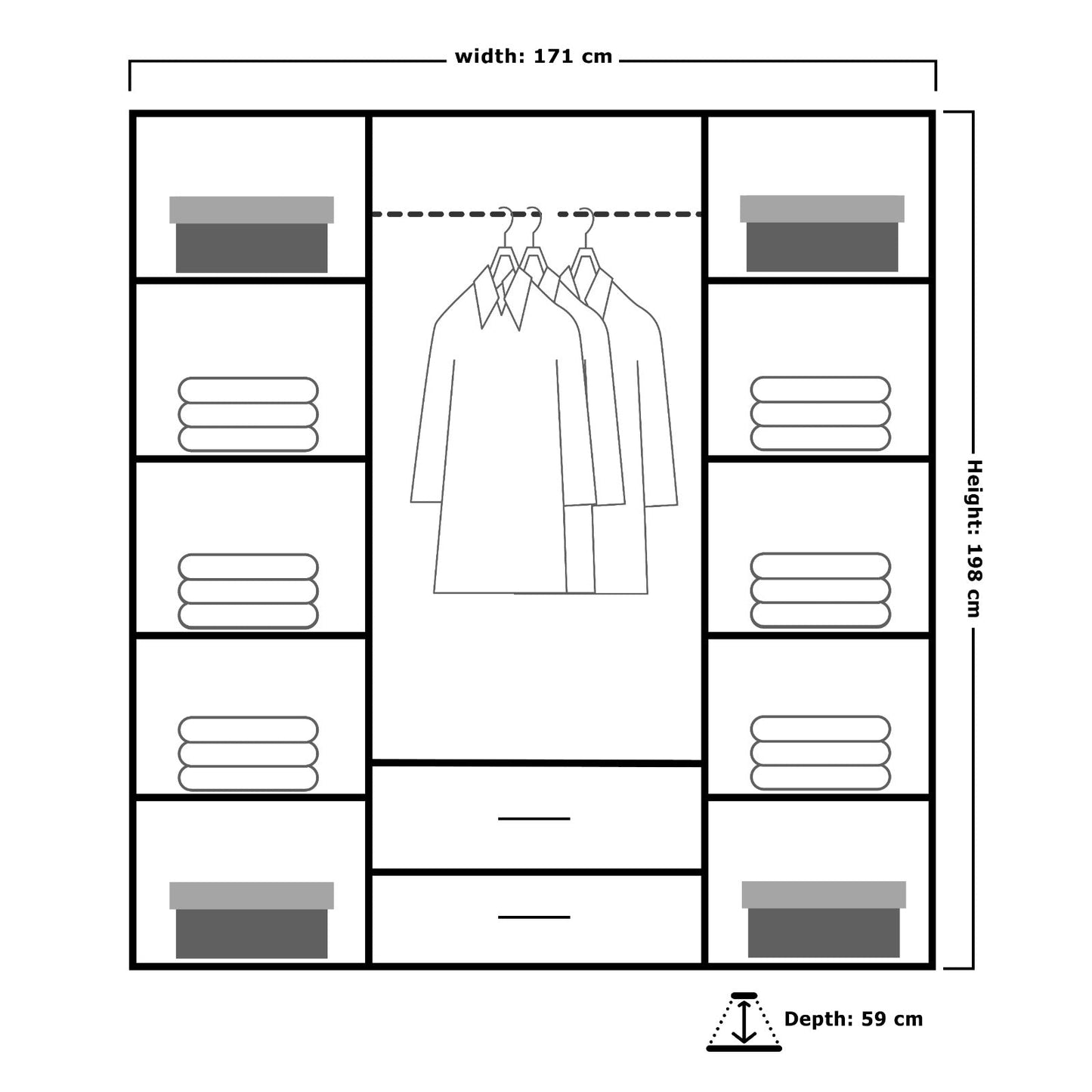 Boston 4 Door Wardrobe - Furniturezone