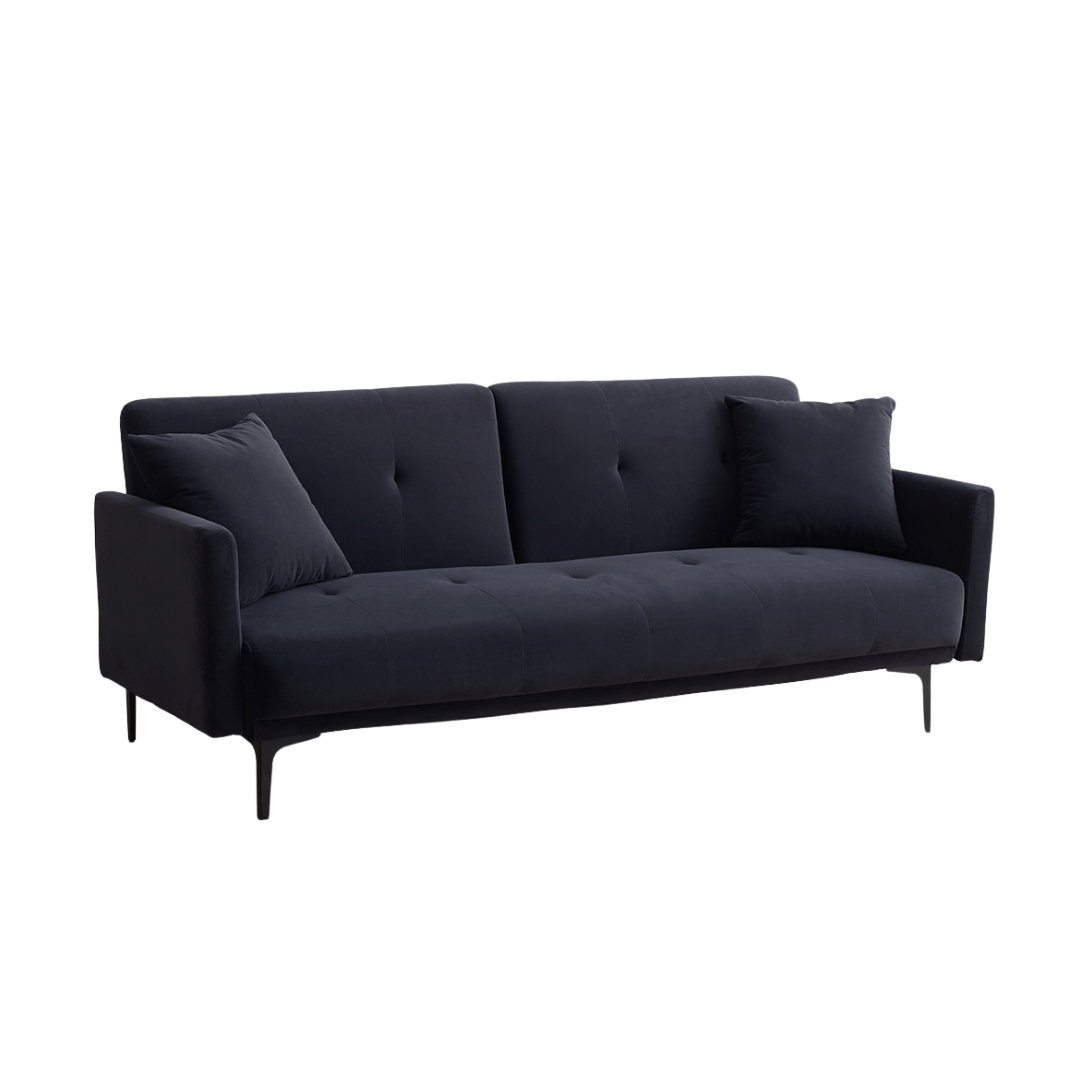 Charlotte Navy Velvet Sofa Bed - Furniturezone