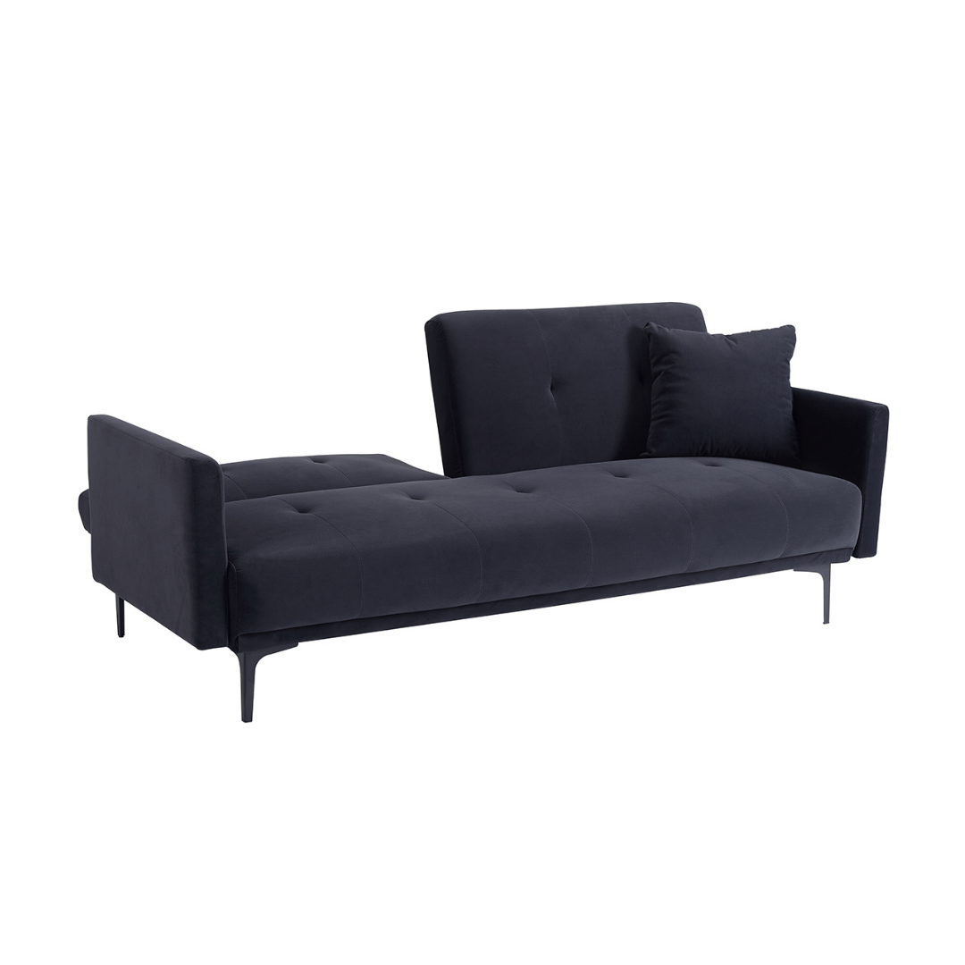 Charlotte Navy Velvet Sofa Bed - Furniturezone