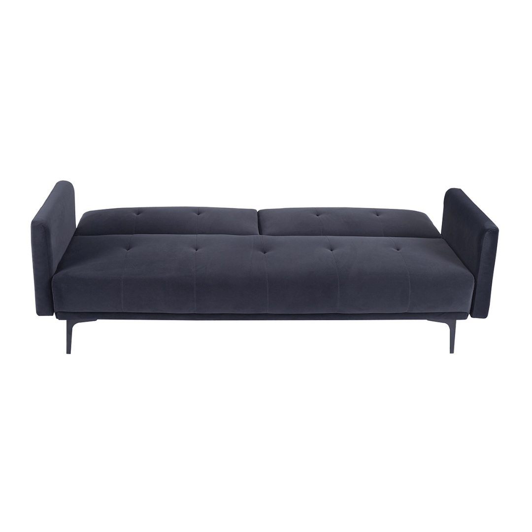 Charlotte Navy Velvet Sofa Bed - Furniturezone