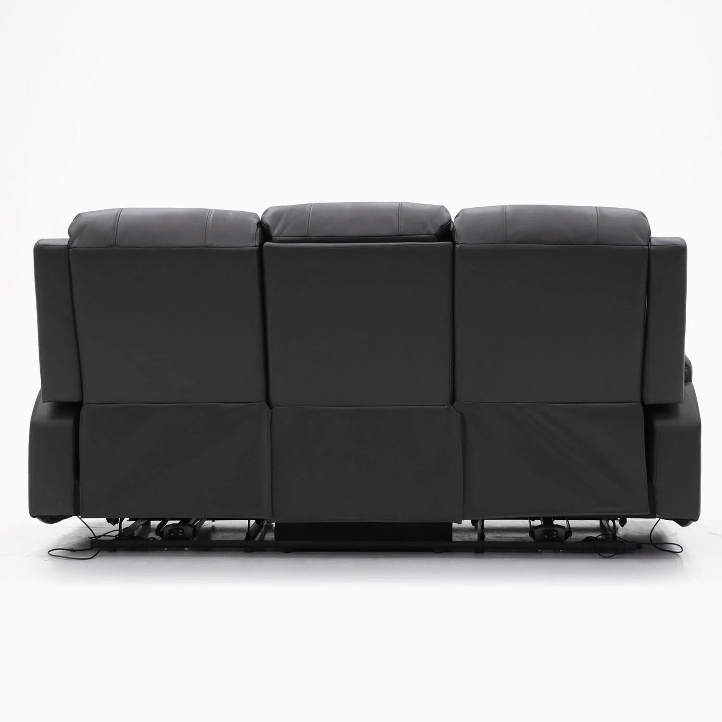 Costa Electric Recliner Sofa Black 3 Seater - Furniturezone