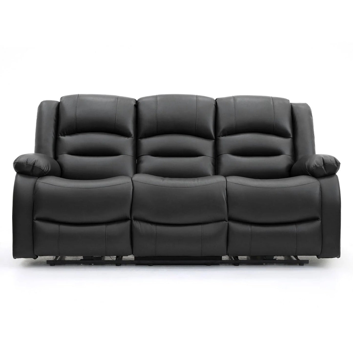 Costa Electric Recliner Sofa Black 3 Seater - Furniturezone