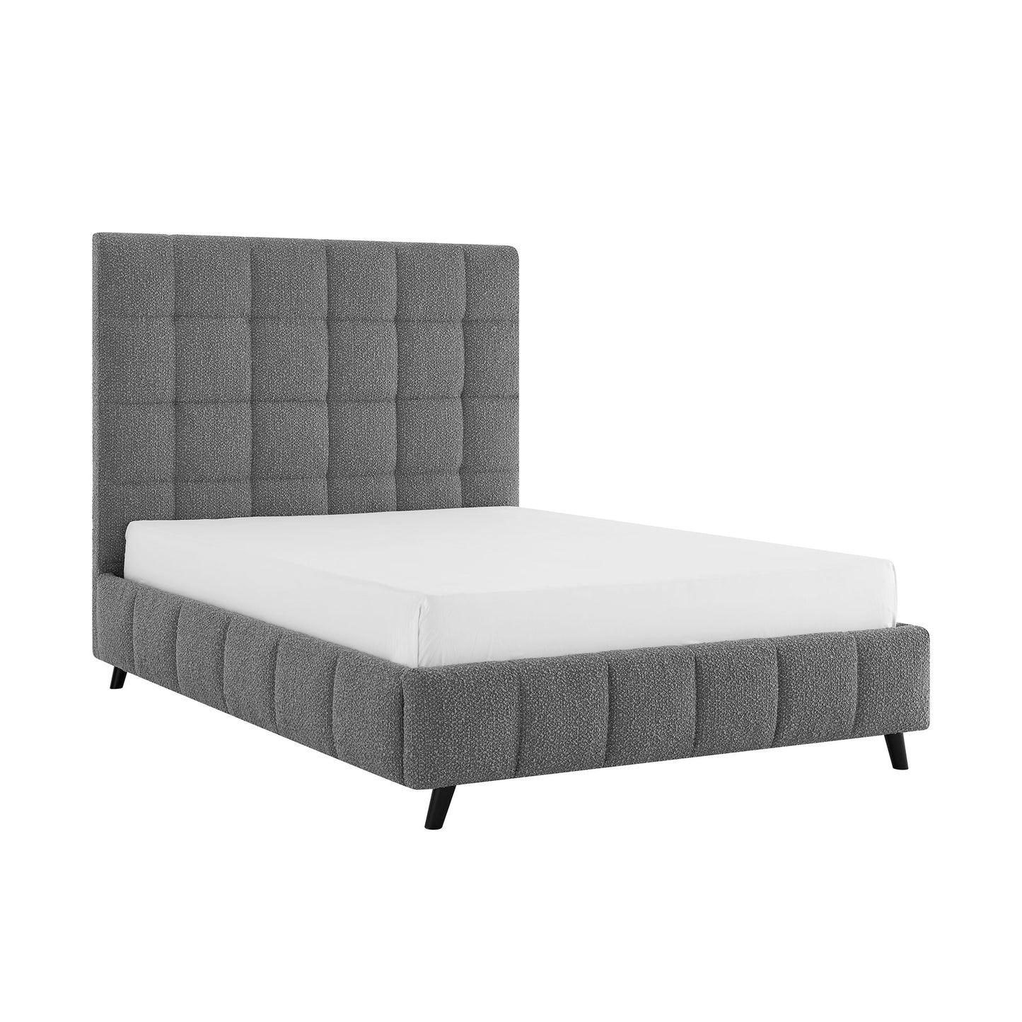 Della Dove Grey Boucle Bed Frame - Furniturezone