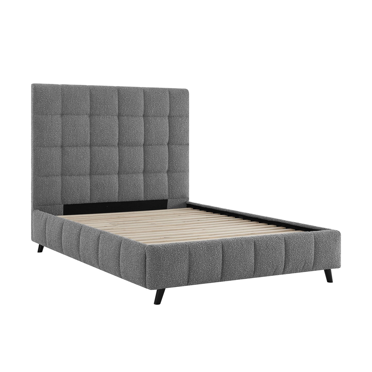 Della Dove Grey Boucle Bed Frame - Furniturezone