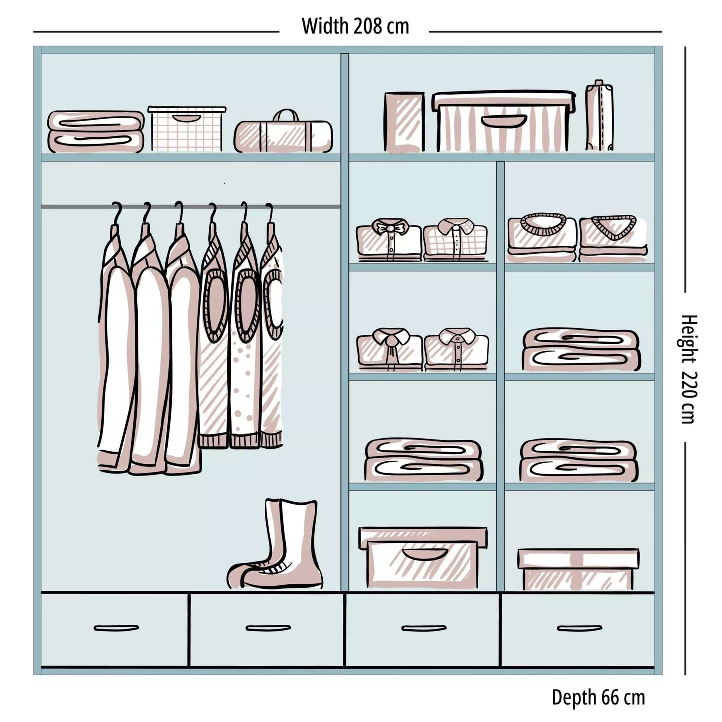 Delsie Sliding Wardrobe - Furniturezone