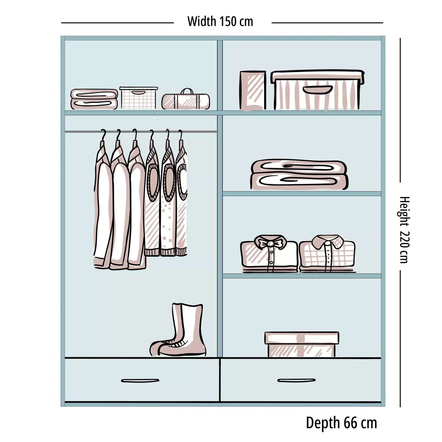 Delsie Sliding Wardrobe - Furniturezone