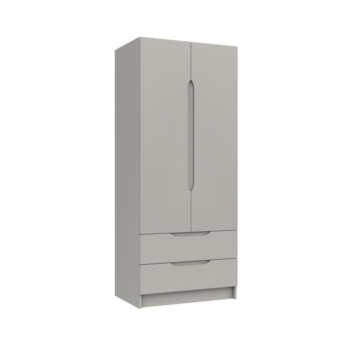 Derwent High Gloss 2 Door 2 Drawer Combi Wardrobe (Assembled) - Furniturezone