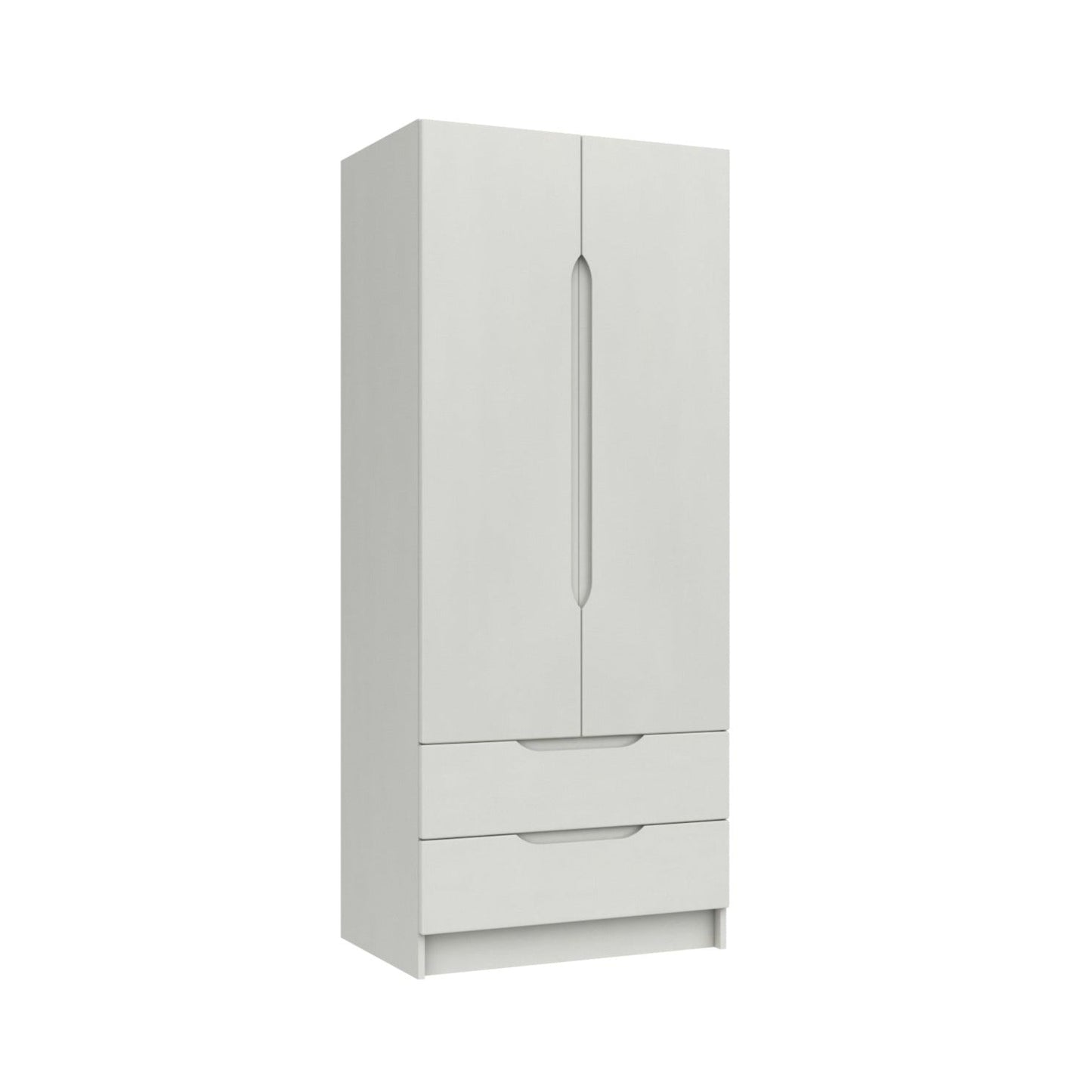Derwent High Gloss 2 Door 2 Drawer Combi Wardrobe (Assembled) - Furniturezone