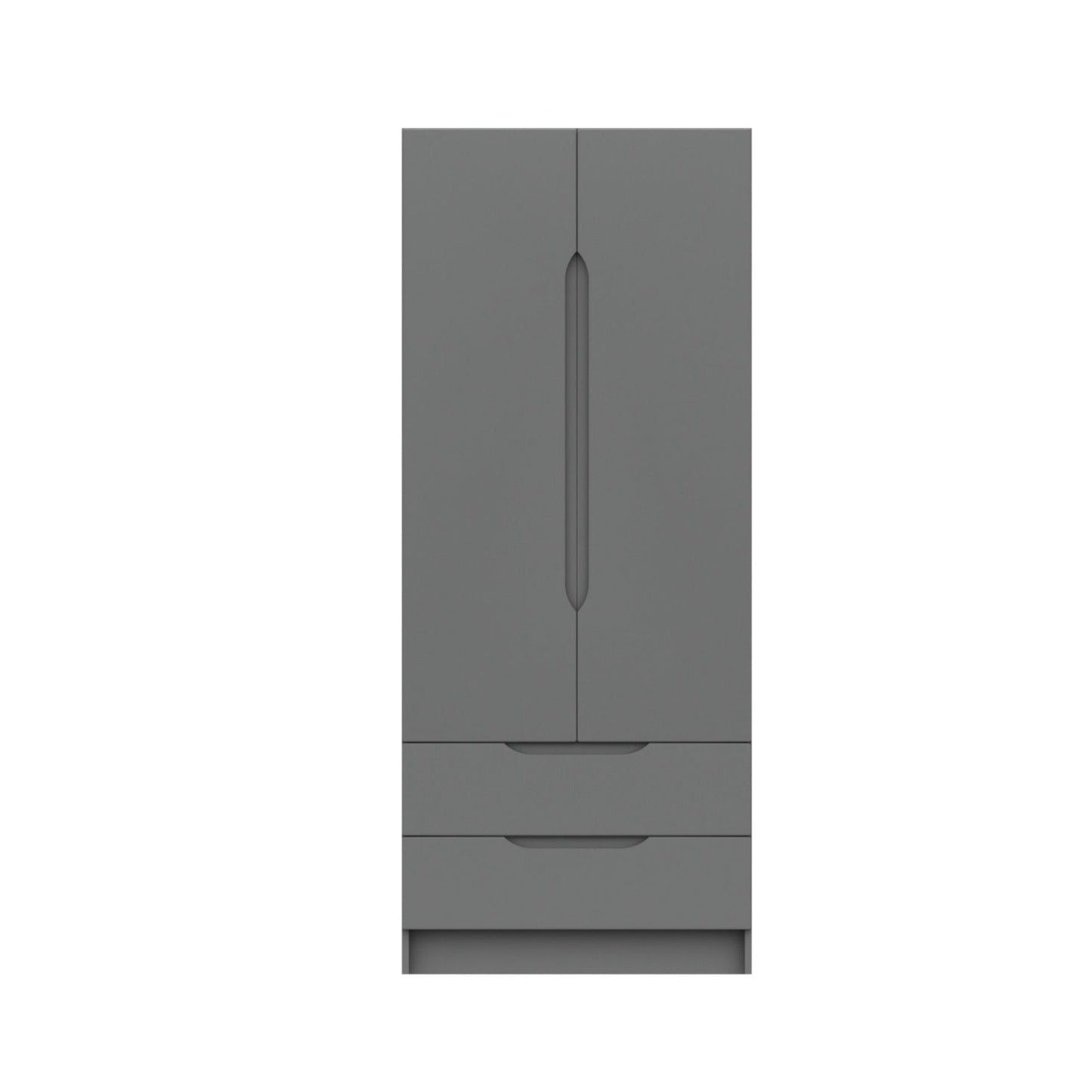 Derwent High Gloss 2 Door 2 Drawer Combi Wardrobe (Assembled) - Furniturezone