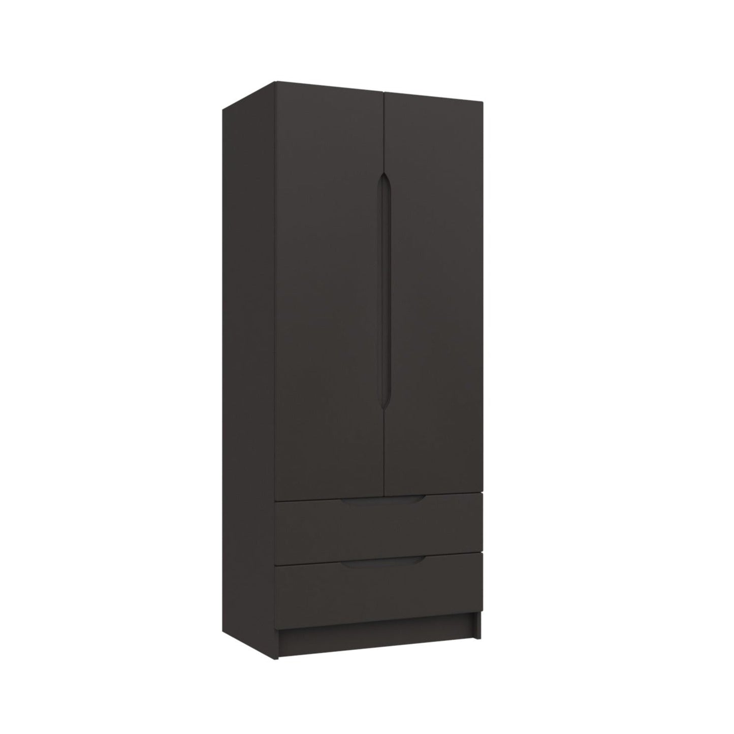Derwent High Gloss 2 Door 2 Drawer Combi Wardrobe (Assembled) - Furniturezone