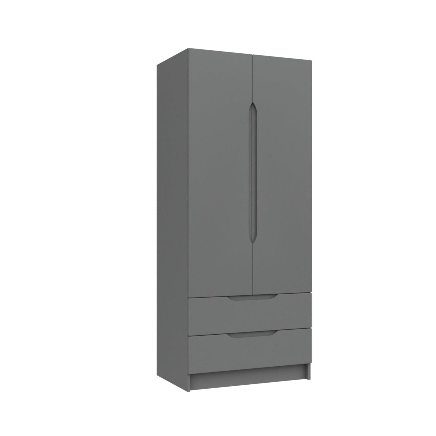 Derwent High Gloss 2 Door 2 Drawer Combi Wardrobe (Assembled) - Furniturezone