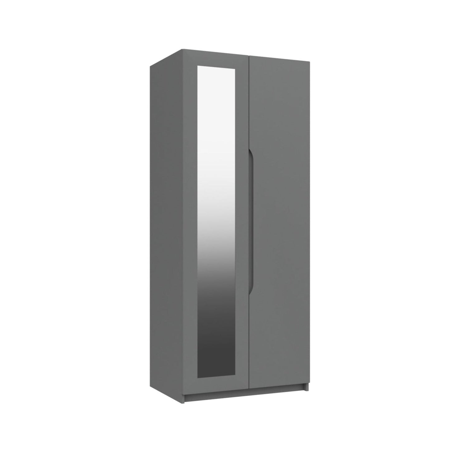 Derwent High Gloss 2 Door Mirrored Wardrobe (Assembled) - Furniturezone