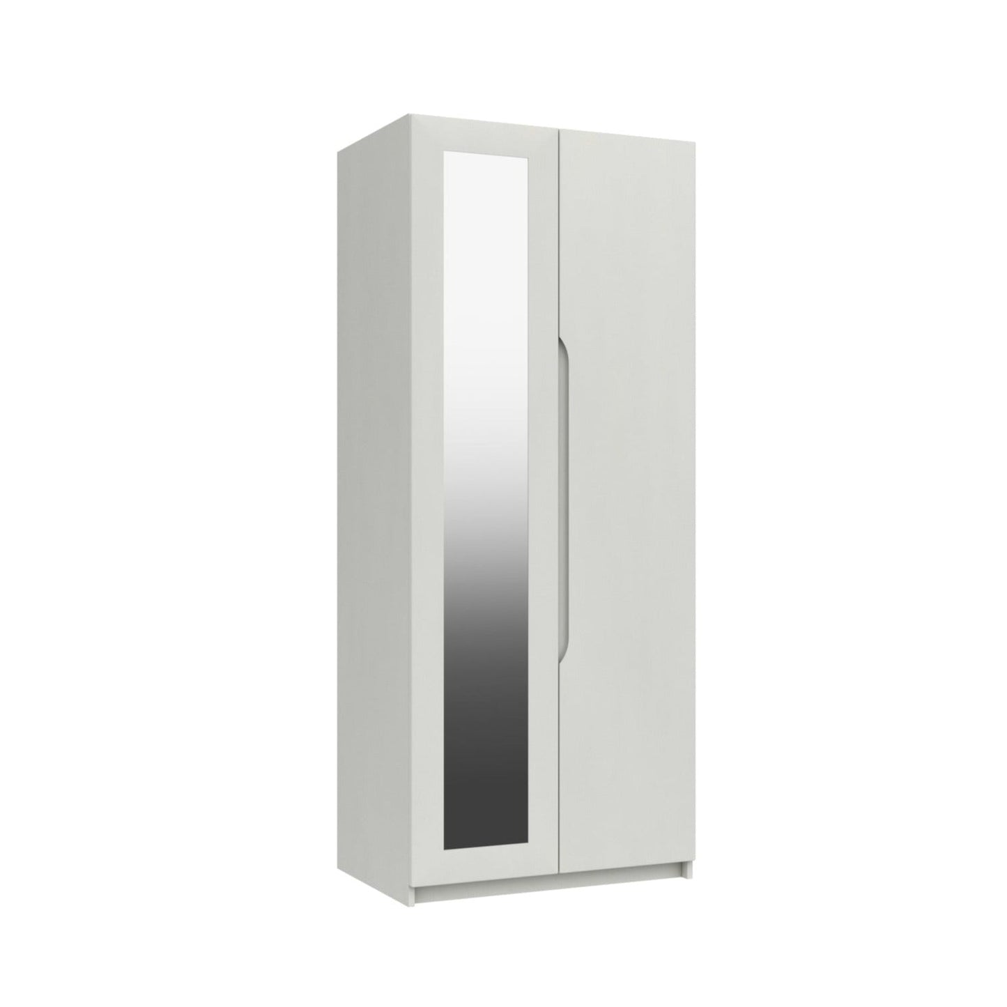 Derwent High Gloss 2 Door Mirrored Wardrobe (Assembled) - Furniturezone