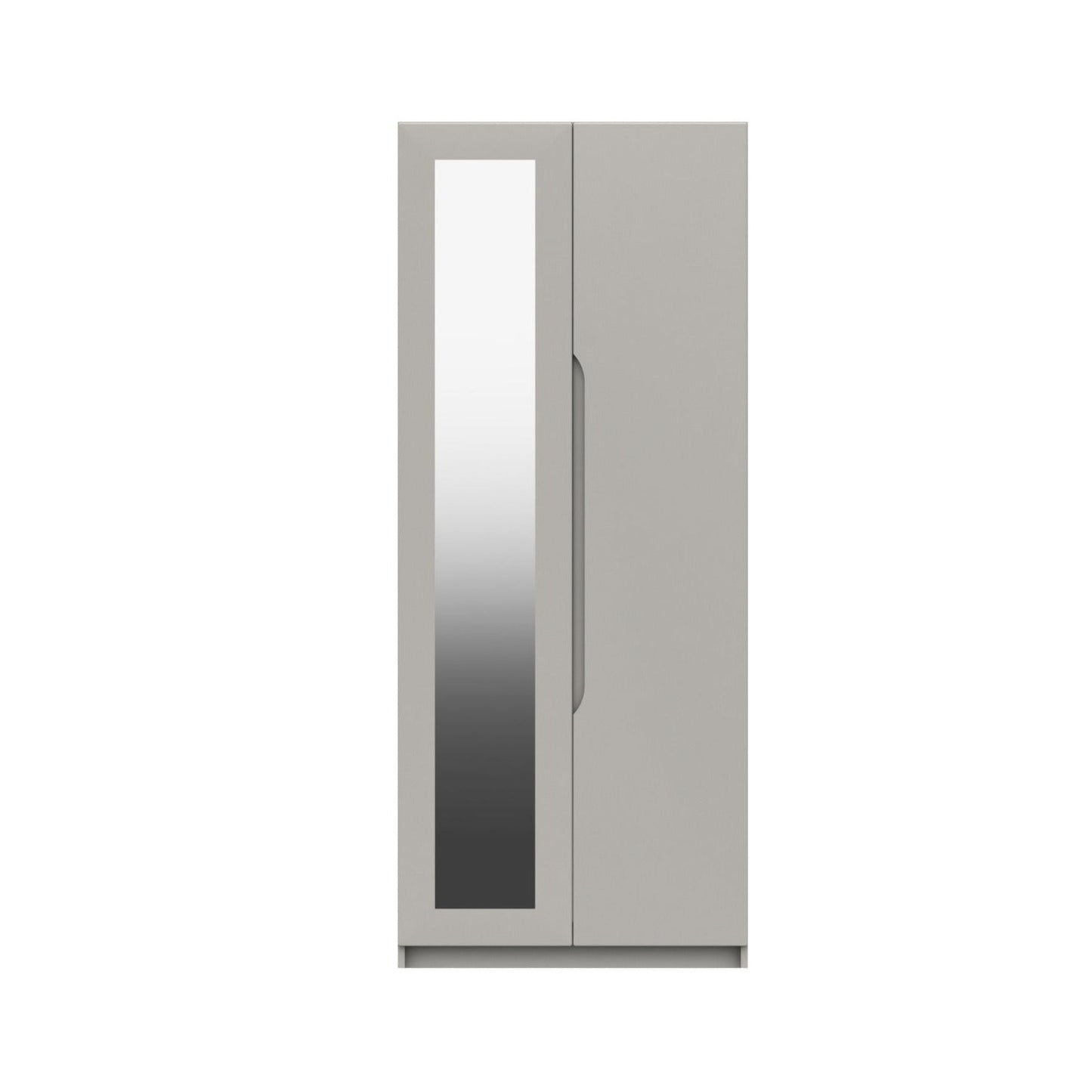 Derwent High Gloss 2 Door Mirrored Wardrobe (Assembled) - Furniturezone