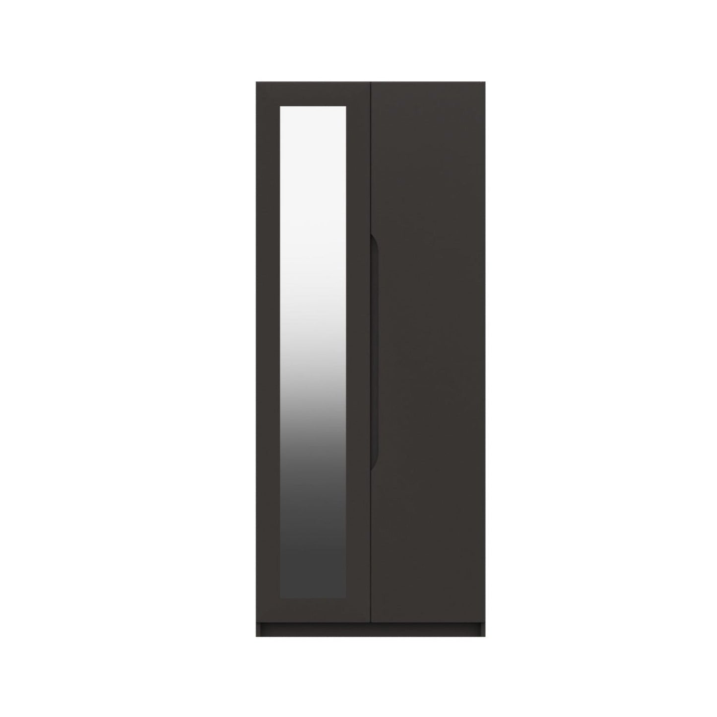 Derwent High Gloss 2 Door Mirrored Wardrobe (Assembled) - Furniturezone