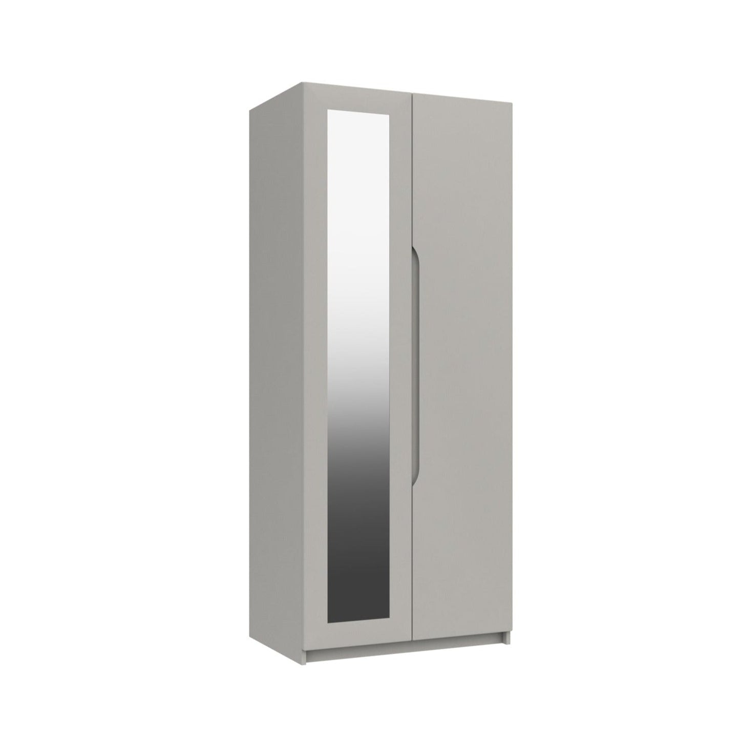 Derwent High Gloss 2 Door Mirrored Wardrobe (Assembled) - Furniturezone