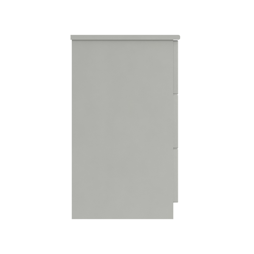 Derwent White High Gloss 3 Drawer Double Chest (Assembled) - Furniturezone