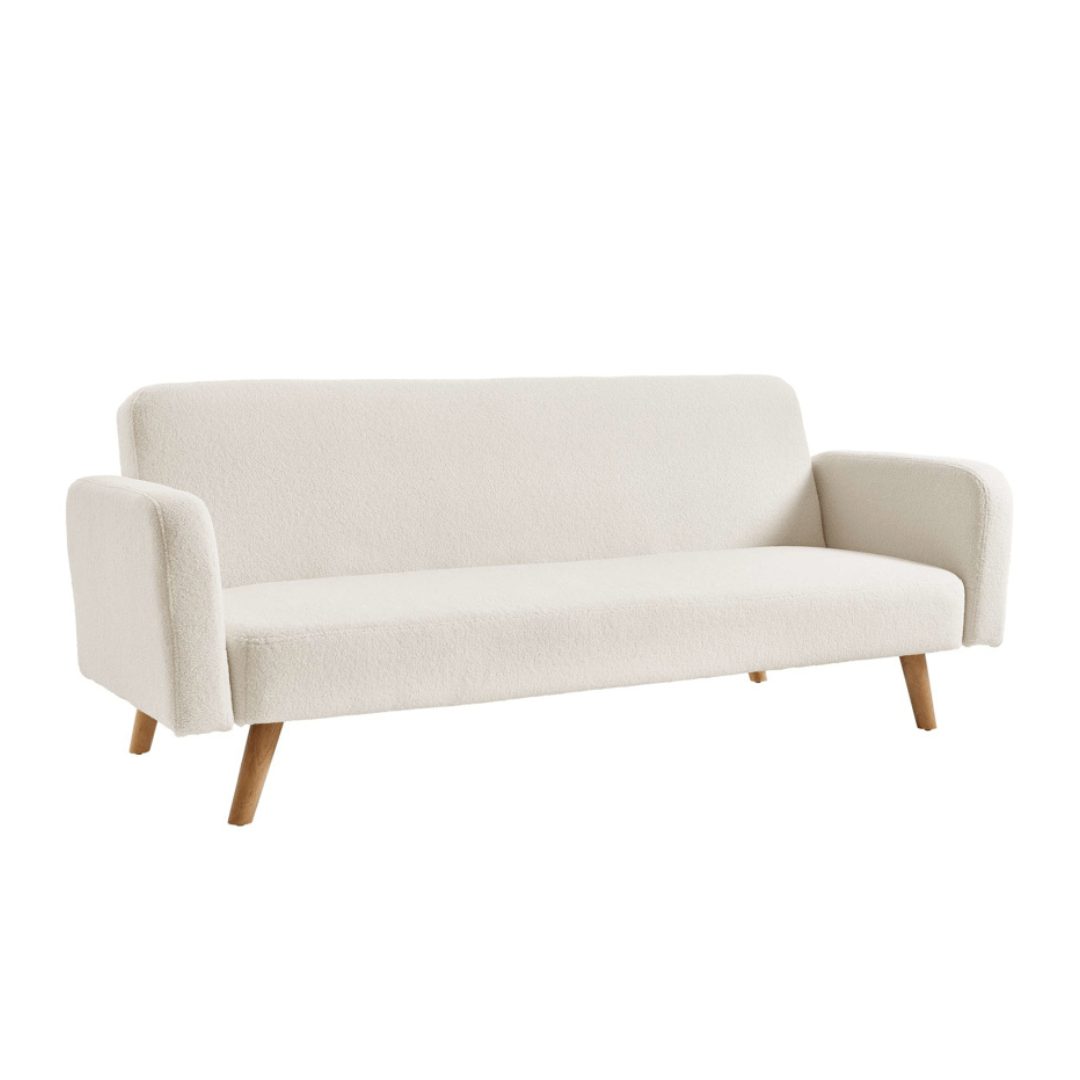 Detti Sofa Bed Boucle White - Furniturezone