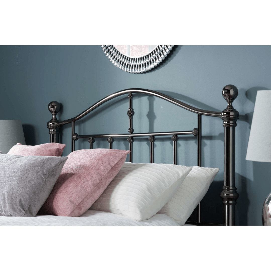 Dumont Black Nickel Bed Frame - Furniturezone