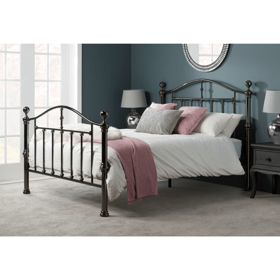 Dumont Black Nickel Bed Frame - Furniturezone