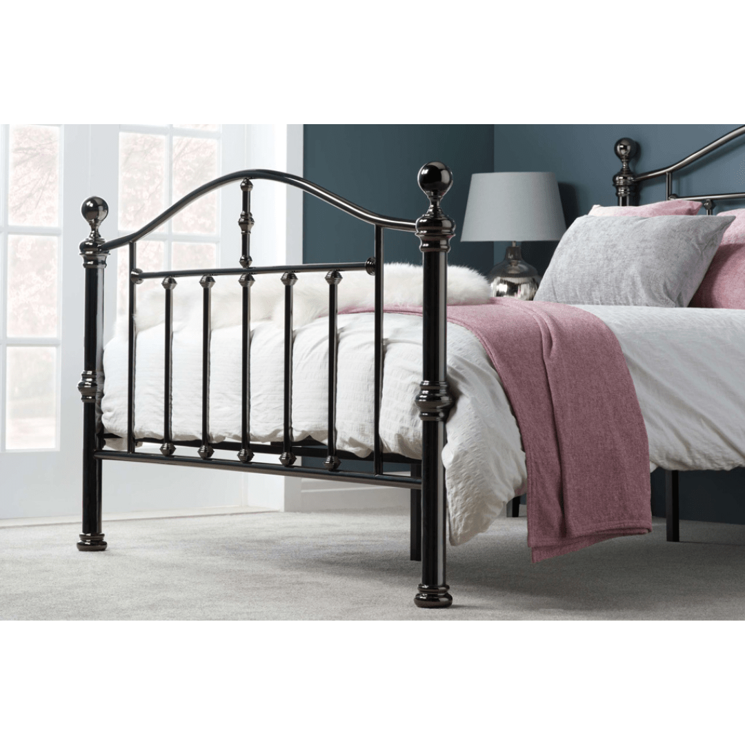Dumont Black Nickel Bed Frame - Furniturezone