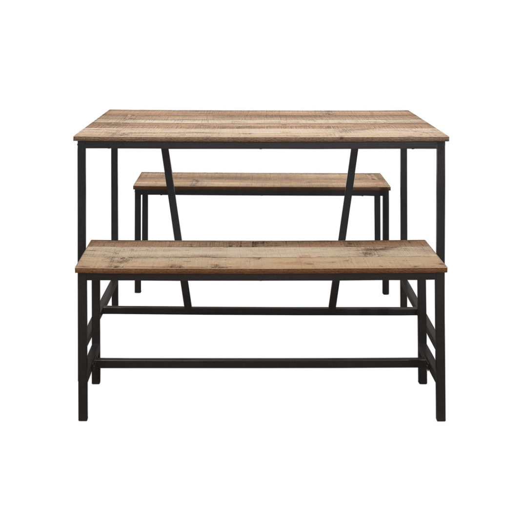 Ethan Dining Table And Bench Set - Furniturezone