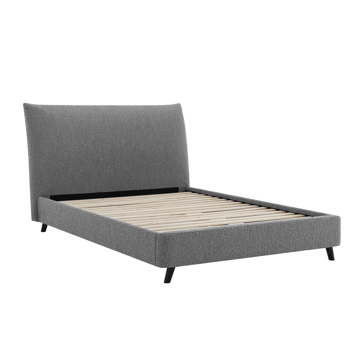 Florian Dove Grey Boucle Pillow Bed Frame - Furniturezone