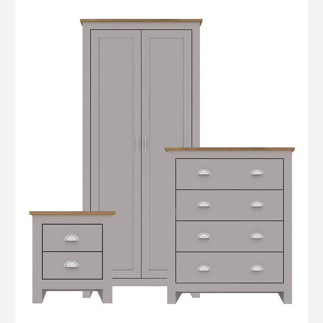 Fraser Bedroom Set Grey - Oak - Furniturezone
