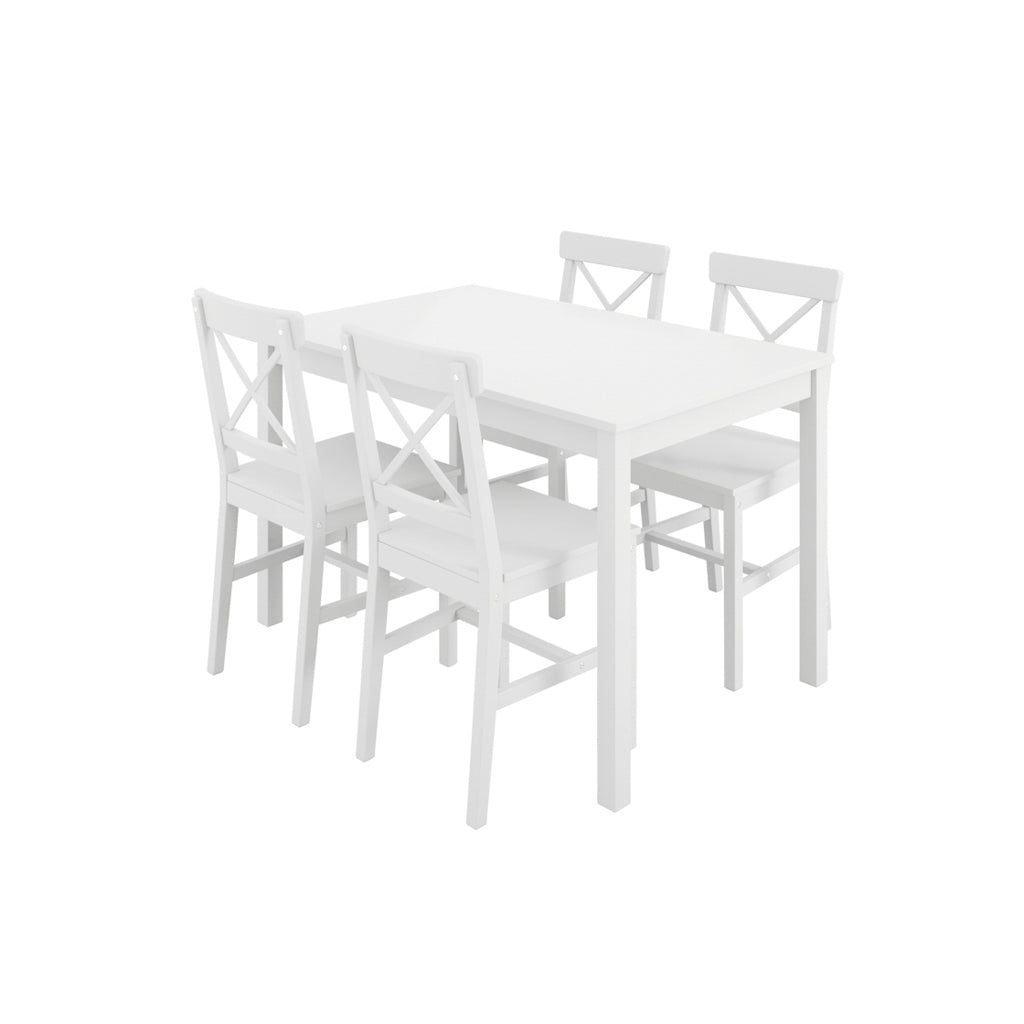Hitchin White Dining Table Set - Furniturezone