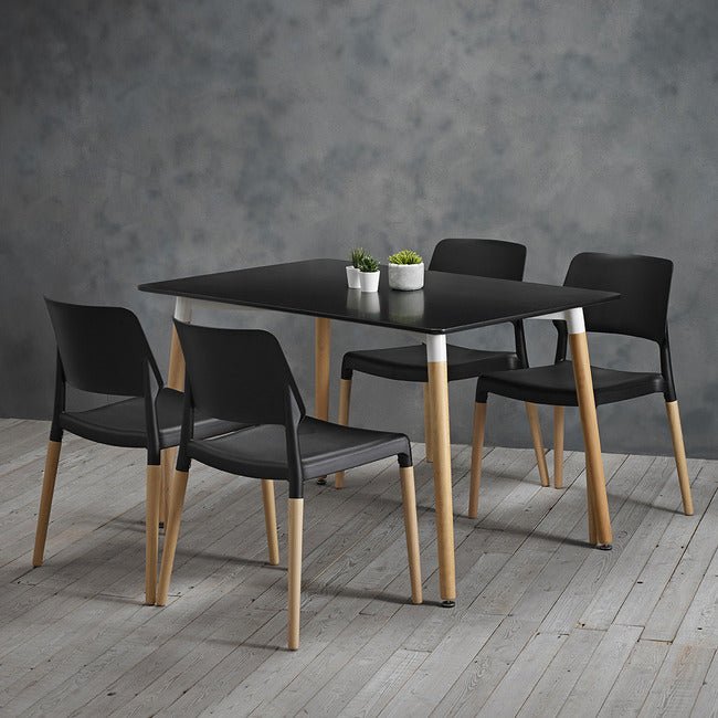 Jasper Black Dining Chair (Pack of 2) - Furniturezone