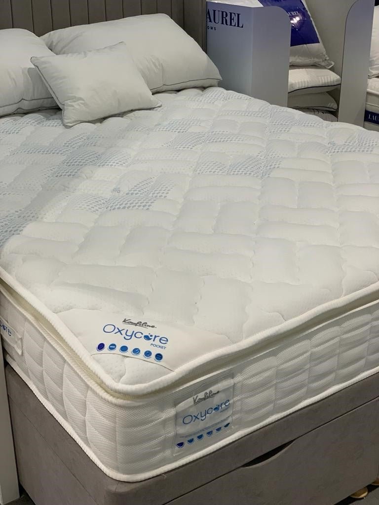 KOMFILINE Oxycore 1000 Pocket Pillow Top Memory Foam Mattress MEDIUM - FIRM FEEL - Furniturezone