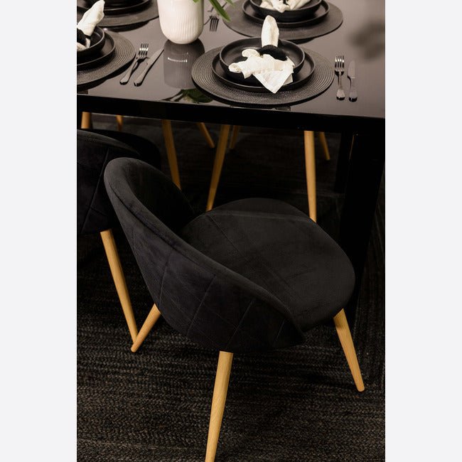 Leano Black Dining Chair (Pack of 2) - Furniturezone