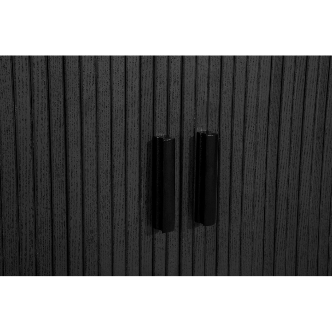 Lille Fluted Black Sideboard - Furniturezone