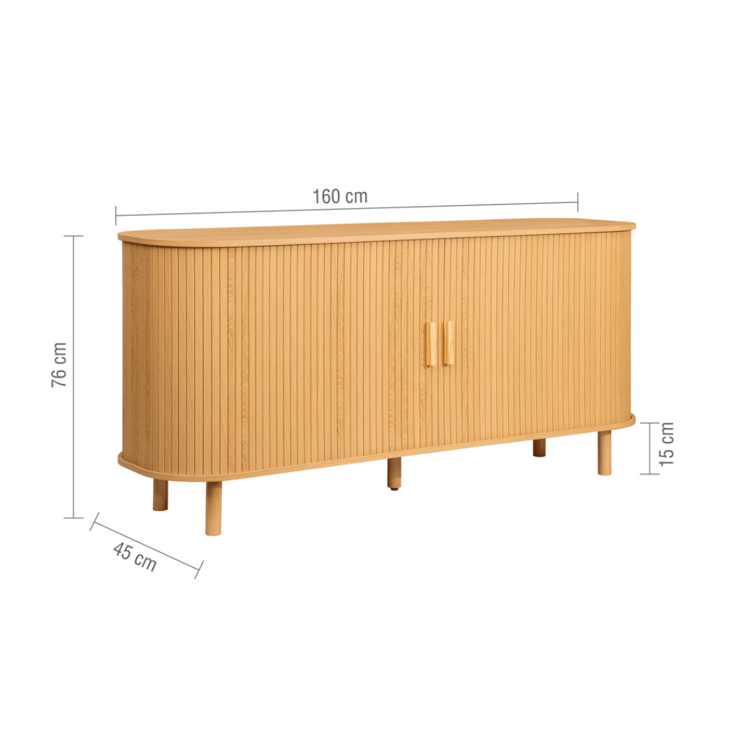Lille Fluted Oak Sideboard - Furniturezone