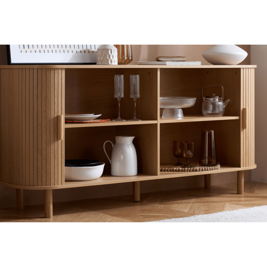 Lille Fluted Oak Sideboard - Furniturezone
