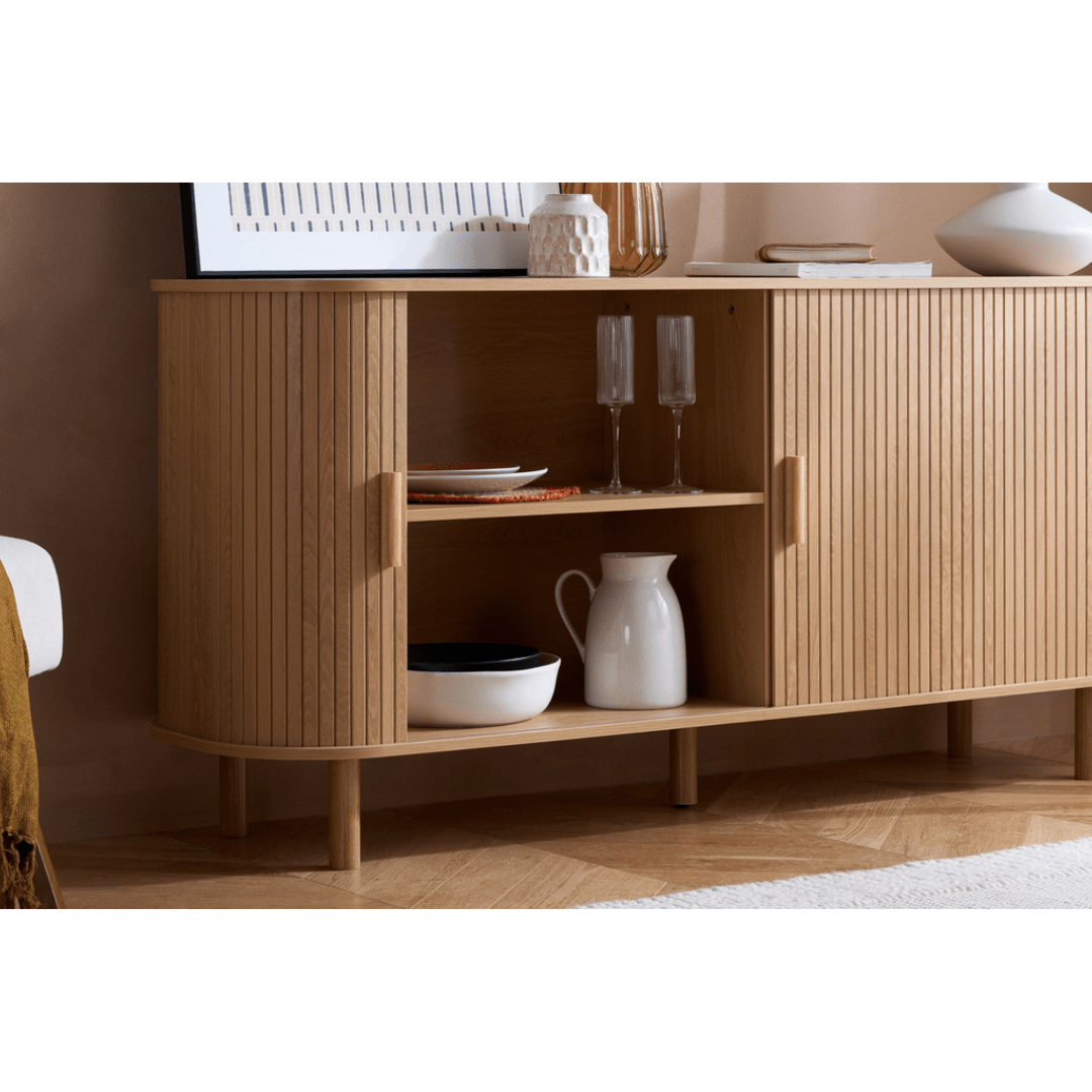 Lille Fluted Oak Sideboard - Furniturezone