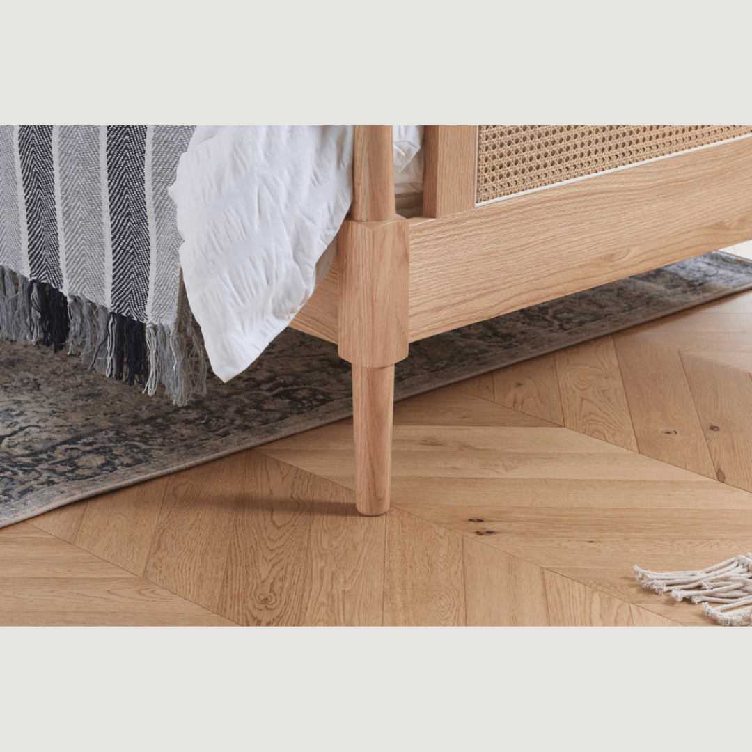 Marotta Rattan Solid Oak Oak Bed Frame - Furniturezone
